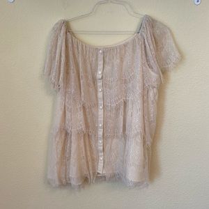 Cream Lace Blouse